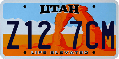 UT license plate Z127CM