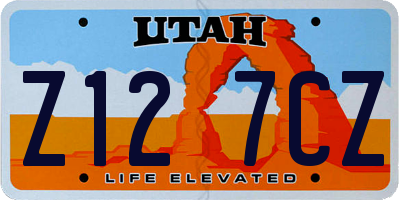 UT license plate Z127CZ