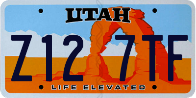 UT license plate Z127TF
