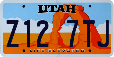 UT license plate Z127TJ