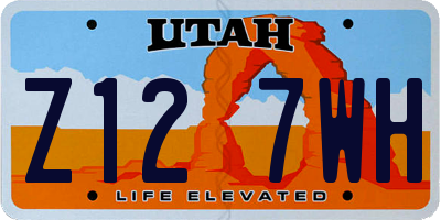 UT license plate Z127WH