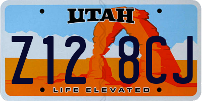 UT license plate Z128CJ