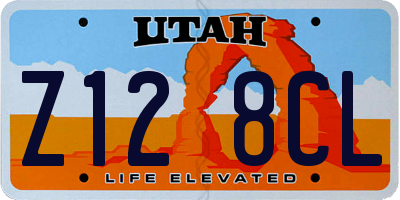 UT license plate Z128CL