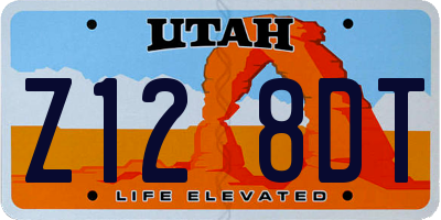 UT license plate Z128DT