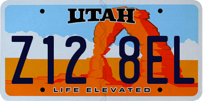 UT license plate Z128EL