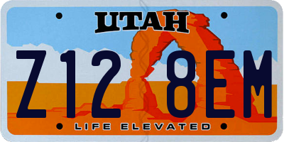 UT license plate Z128EM