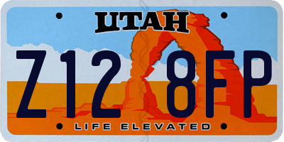 UT license plate Z128FP