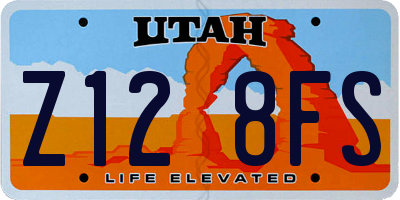 UT license plate Z128FS