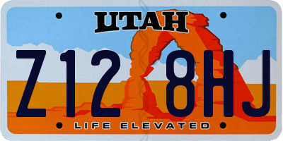 UT license plate Z128HJ