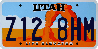 UT license plate Z128HM