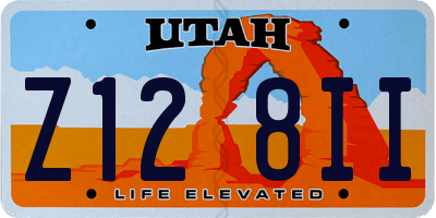 UT license plate Z128II