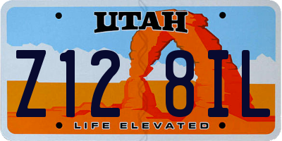 UT license plate Z128IL