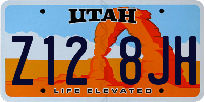 UT license plate Z128JH
