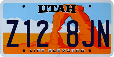 UT license plate Z128JN