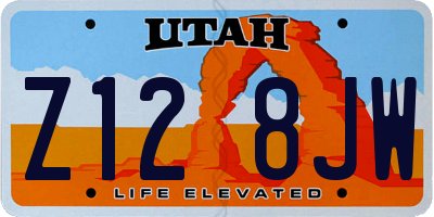 UT license plate Z128JW