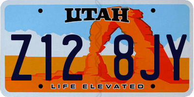 UT license plate Z128JY