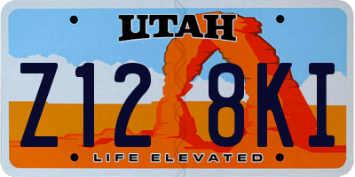 UT license plate Z128KI
