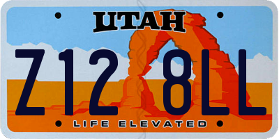 UT license plate Z128LL
