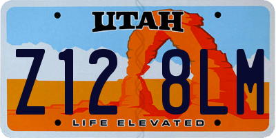 UT license plate Z128LM