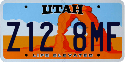 UT license plate Z128MF