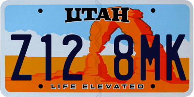 UT license plate Z128MK