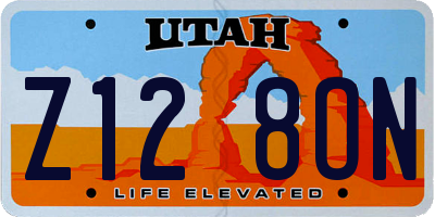UT license plate Z128ON