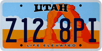UT license plate Z128PI