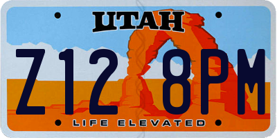 UT license plate Z128PM