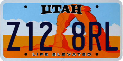 UT license plate Z128RL