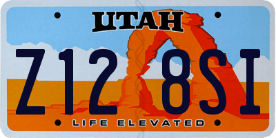 UT license plate Z128SI