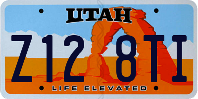 UT license plate Z128TI