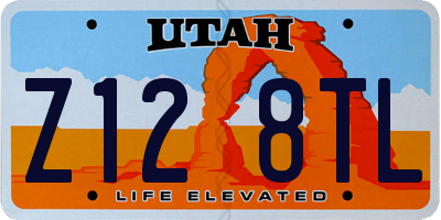 UT license plate Z128TL