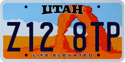 UT license plate Z128TP