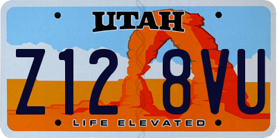 UT license plate Z128VU