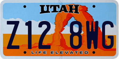 UT license plate Z128WG