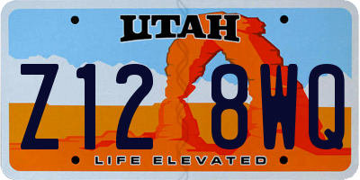UT license plate Z128WQ
