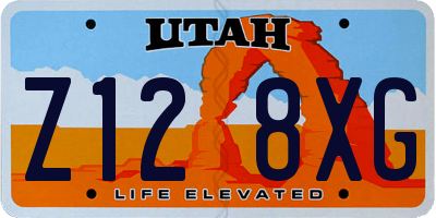 UT license plate Z128XG