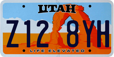 UT license plate Z128YH