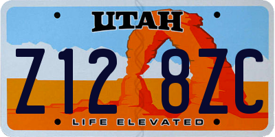 UT license plate Z128ZC