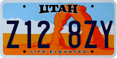 UT license plate Z128ZY
