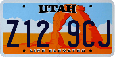 UT license plate Z129CJ
