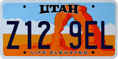 UT license plate Z129EL