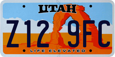 UT license plate Z129FC