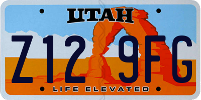 UT license plate Z129FG