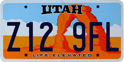 UT license plate Z129FL