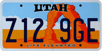 UT license plate Z129GE