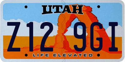 UT license plate Z129GI
