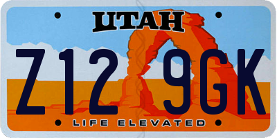 UT license plate Z129GK