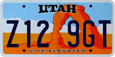 UT license plate Z129GT