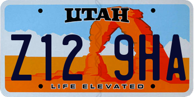 UT license plate Z129HA